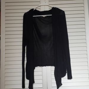 Slightly sheer black cardigan - L